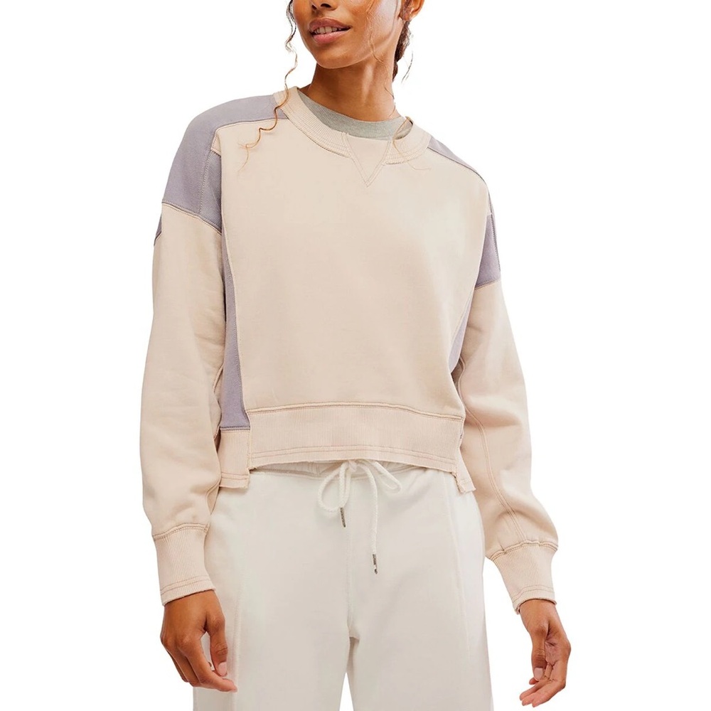 Women's Cream and Gray Sweatshirt